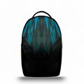 Zaino Ermes Madinbo - Made in Italy - Unisex - Porta computer -  Zaino Scuolta - Zaino Lavoro - Grafica Piume Blu