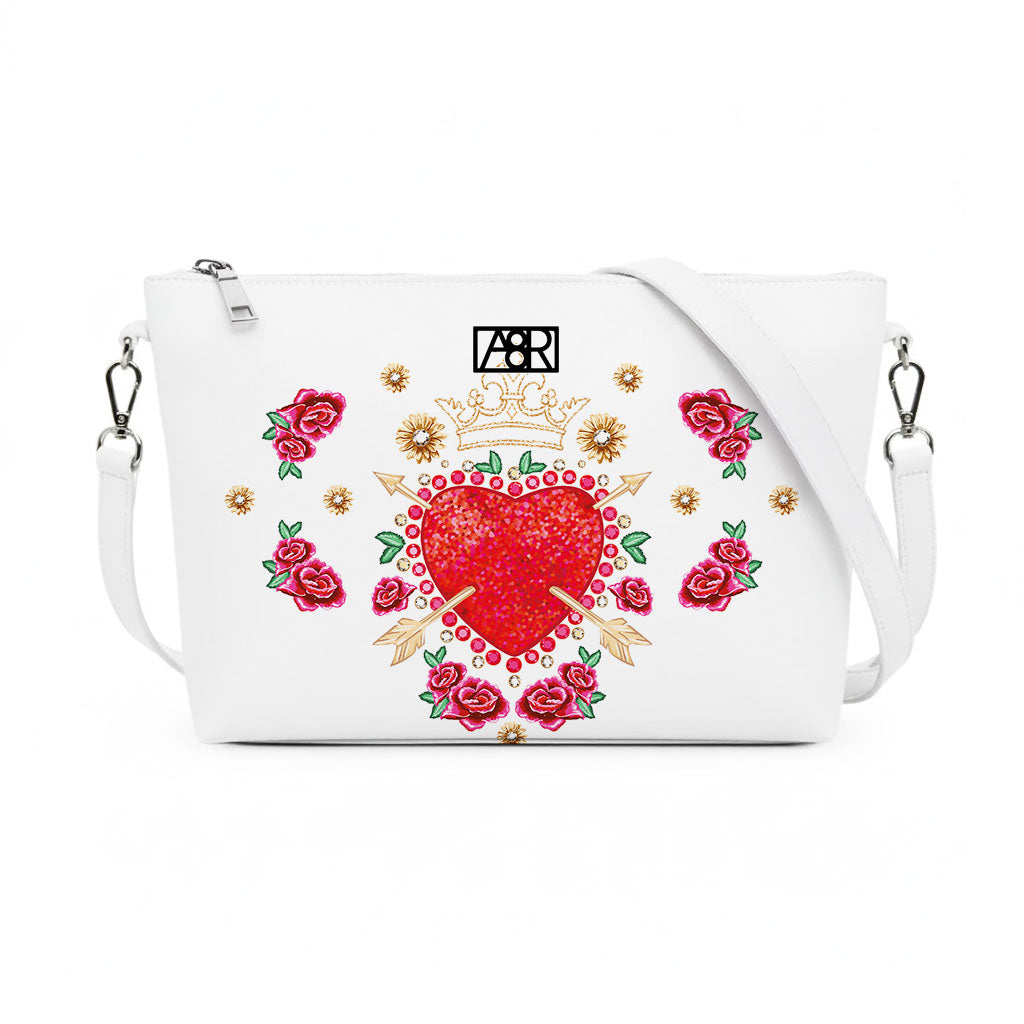 Borsa a tracolla Alien - Made in Italy - GRAFICA CUORE CORONA
