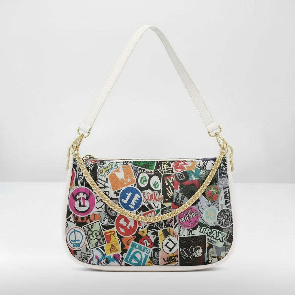 BORSA AQUA MADINBO BIANCA - MADE IN ITALY - STREET ART