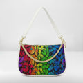 BORSA AQUA MADINBO BIANCA - MADE IN ITALY - FARFALLE COLORATE