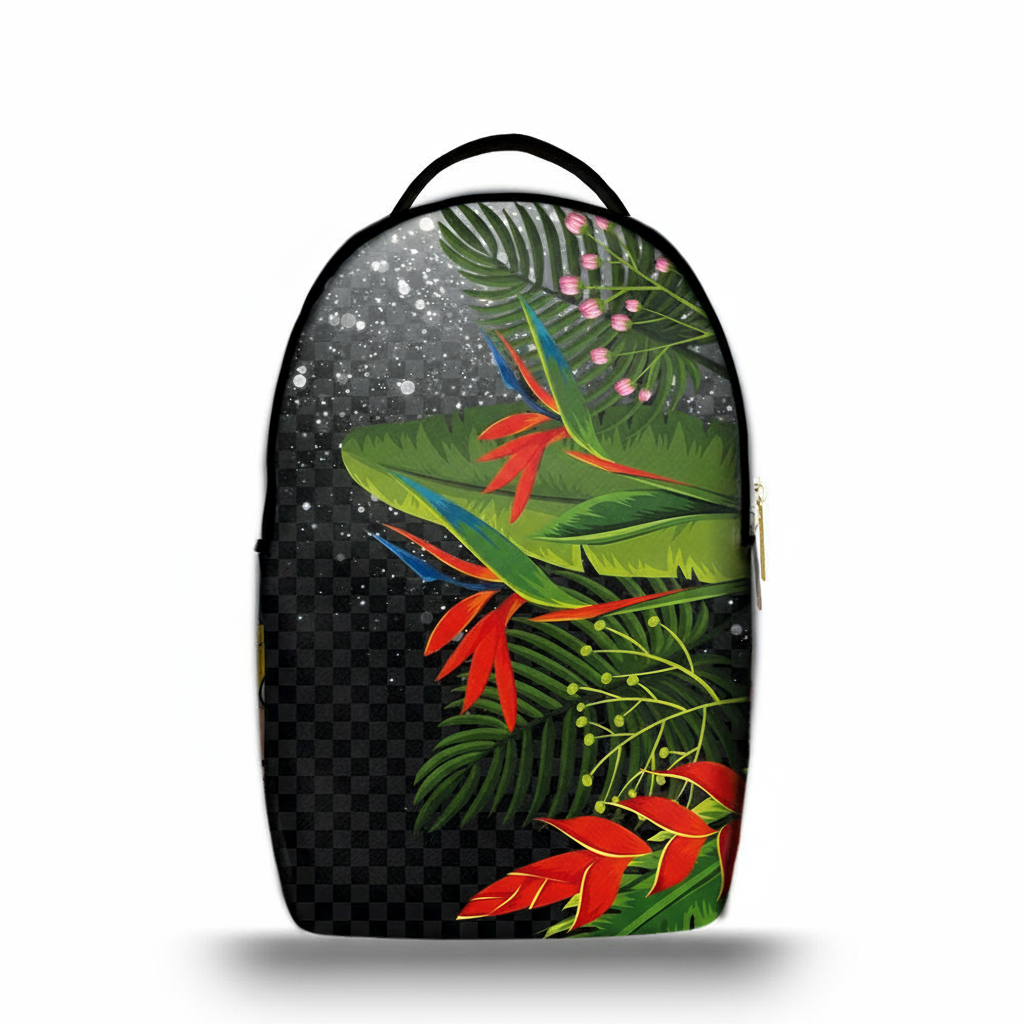 Zaino Ermes Madinbo - Made in Italy - Unisex - Porta computer -  Zaino Scuolta - Zaino Lavoro - Grafica Jungle