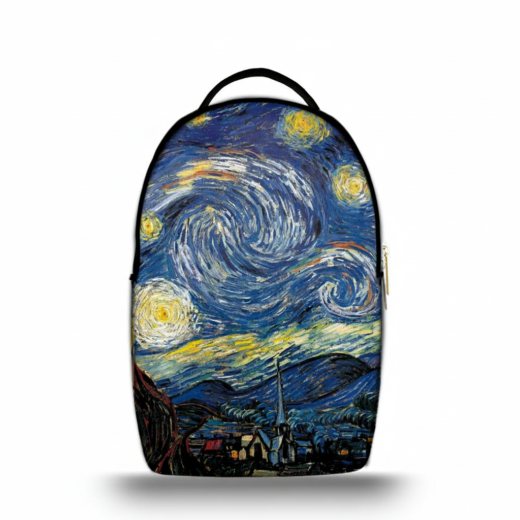 Zaino Ermes Madinbo - Made in Italy - Unisex - Porta computer -  Zaino Scuolta - Zaino Lavoro - Grafica Notte Stellata
