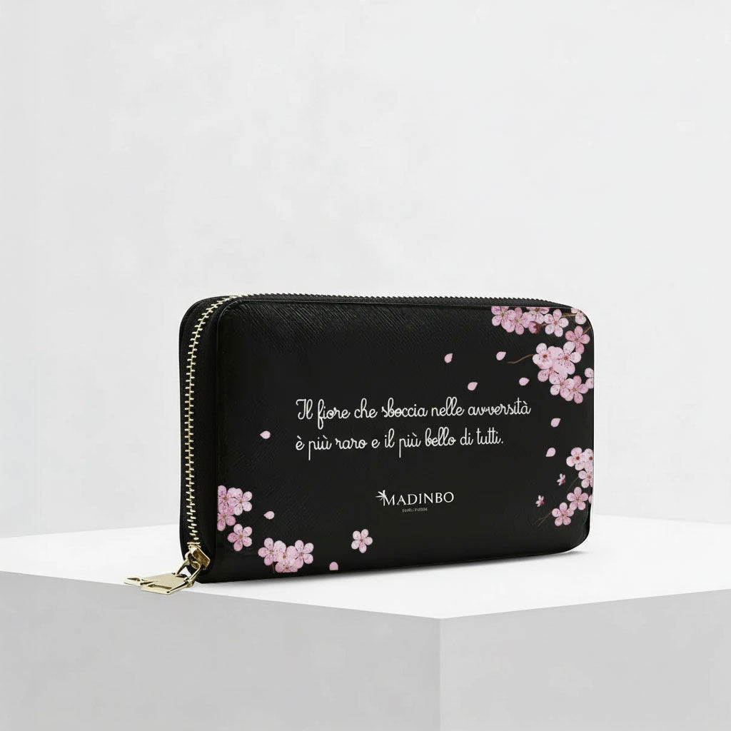 Portafogli ZIP di MADINBO - Wallet -FIORI DI ARANCIO