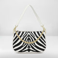 BORSA AQUA MADINBO BIANCA - MADE IN ITALY - ZEBRA
