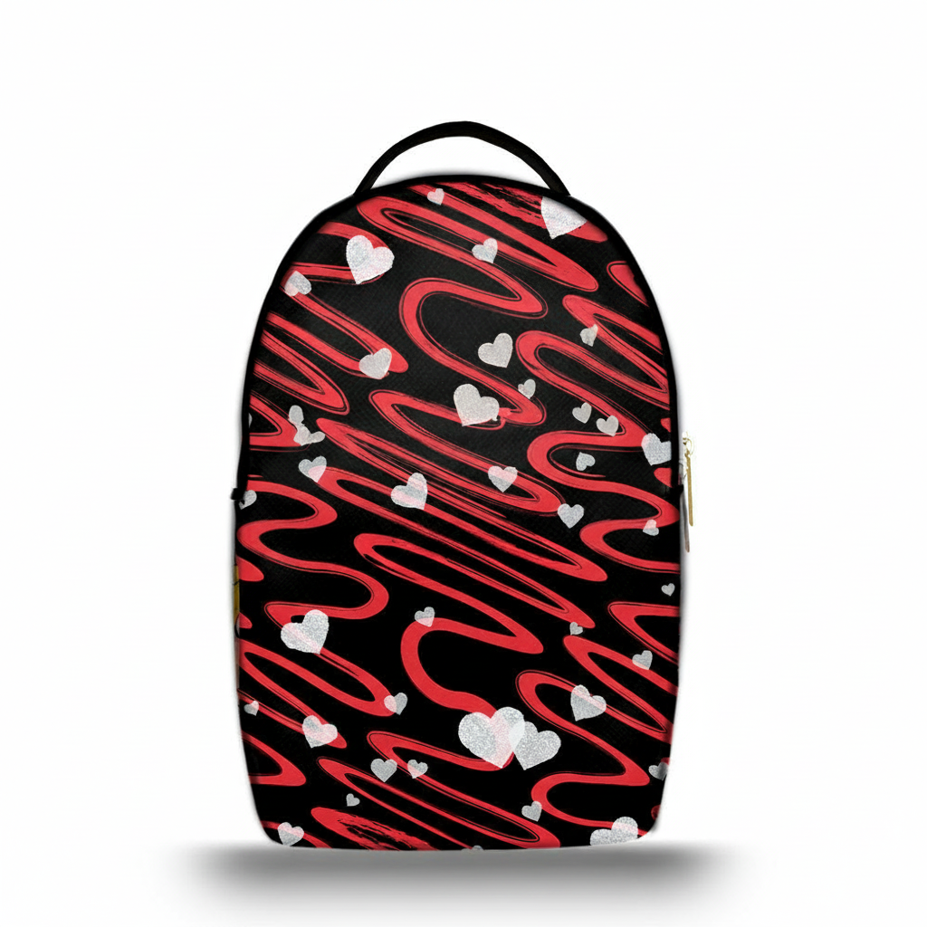 Zaino Ermes Madinbo - Made in Italy - Unisex - Porta computer -  Zaino Scuolta - Zaino Lavoro - Grafica i love you