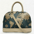 Borsa Alisya Madinbo - Made in Italy - con Grafica Mappamondo