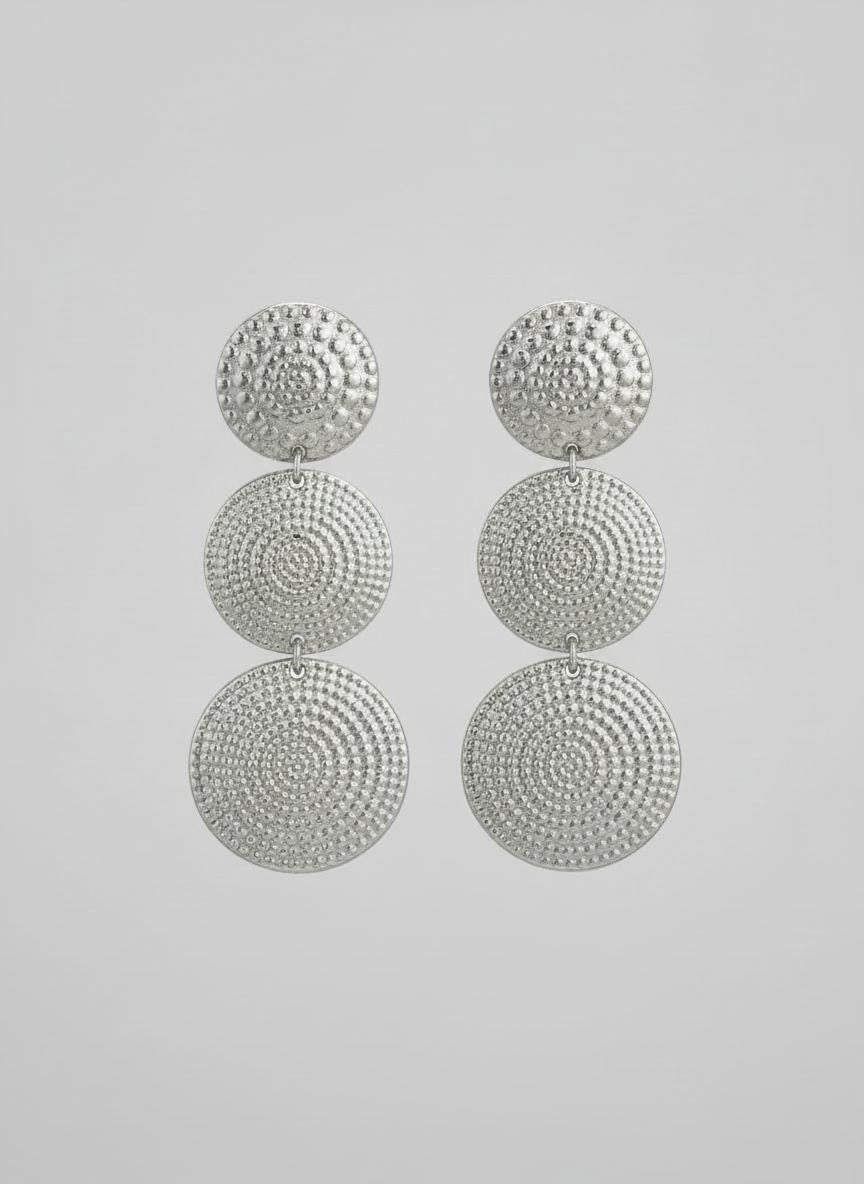 Orecchini da Donna 3 Cerchi Color Argento