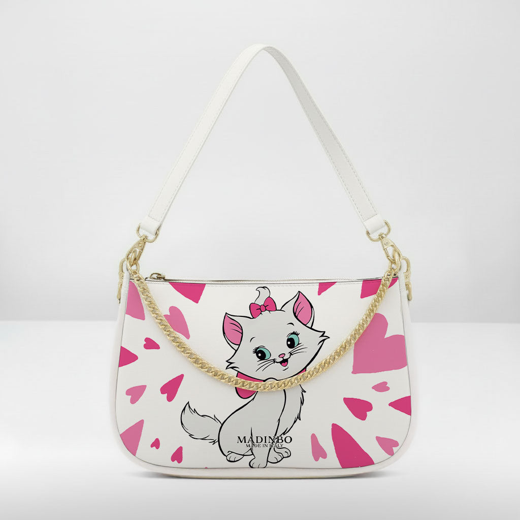 BORSA AQUA MADINBO BIANCA - MADE IN ITALY - GRAFICA GATTINO