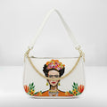 BORSA AQUA MADINBO BIANCA - MADE IN ITALY - FRIDA ARANCIONE