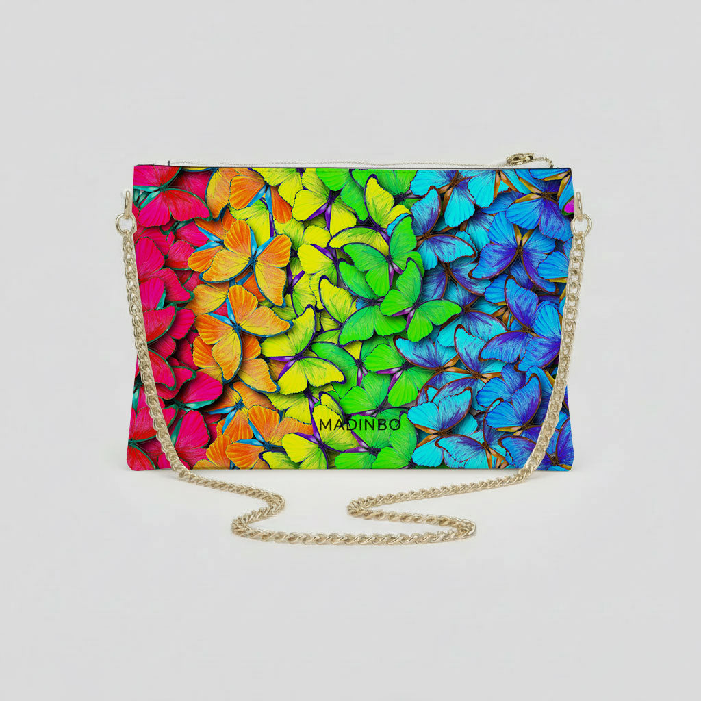 ELISA BAG di MADINBO -  Made ITALY - FARFALLE COLORATE