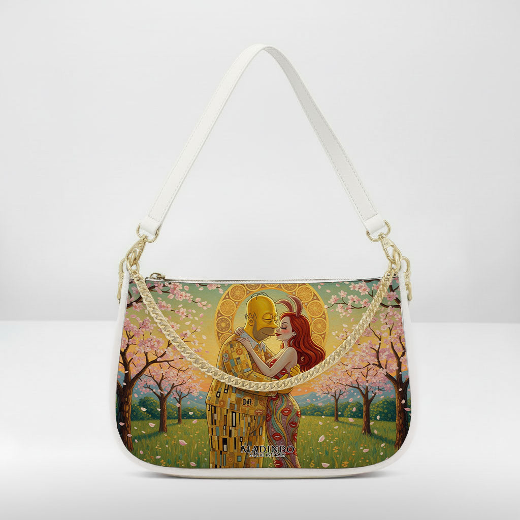 BORSA AQUA MADINBO BIANCA - MADE IN ITALY - FANTASY KLIMT