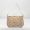 BORSA AQUA MADINBO BIANCA - MADE IN ITALY - CUORI PATTERN