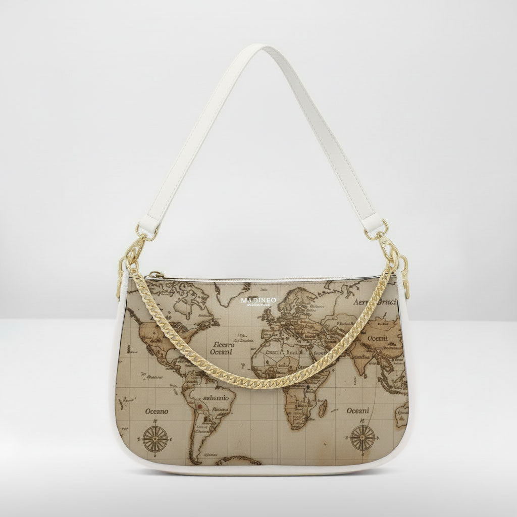 BORSA AQUA MADINBO BIANCA - MADE IN ITALY - MAPPAMONDO