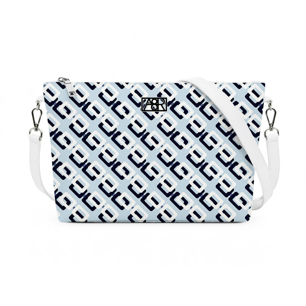 Borsa a tracolla Alien - Made in Italy - GRAFICA GEOMETRIC BLU