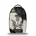 Zaino Ermes Madinbo - Made in Italy - Unisex - Porta computer -  Zaino Scuolta - Zaino Lavoro - Grafica Wanted