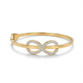 Bracciale in acciaio color oro infinito