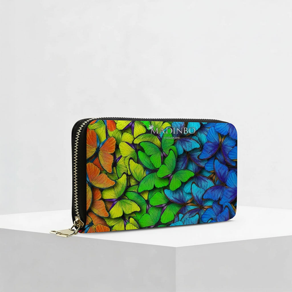 Portafogli ZIP di MADINBO - Wallet - FARFALLE COLORATE