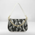BORSA AQUA MADINBO BIANCA - MADE IN ITALY - PIUME BIANCHE E NERE