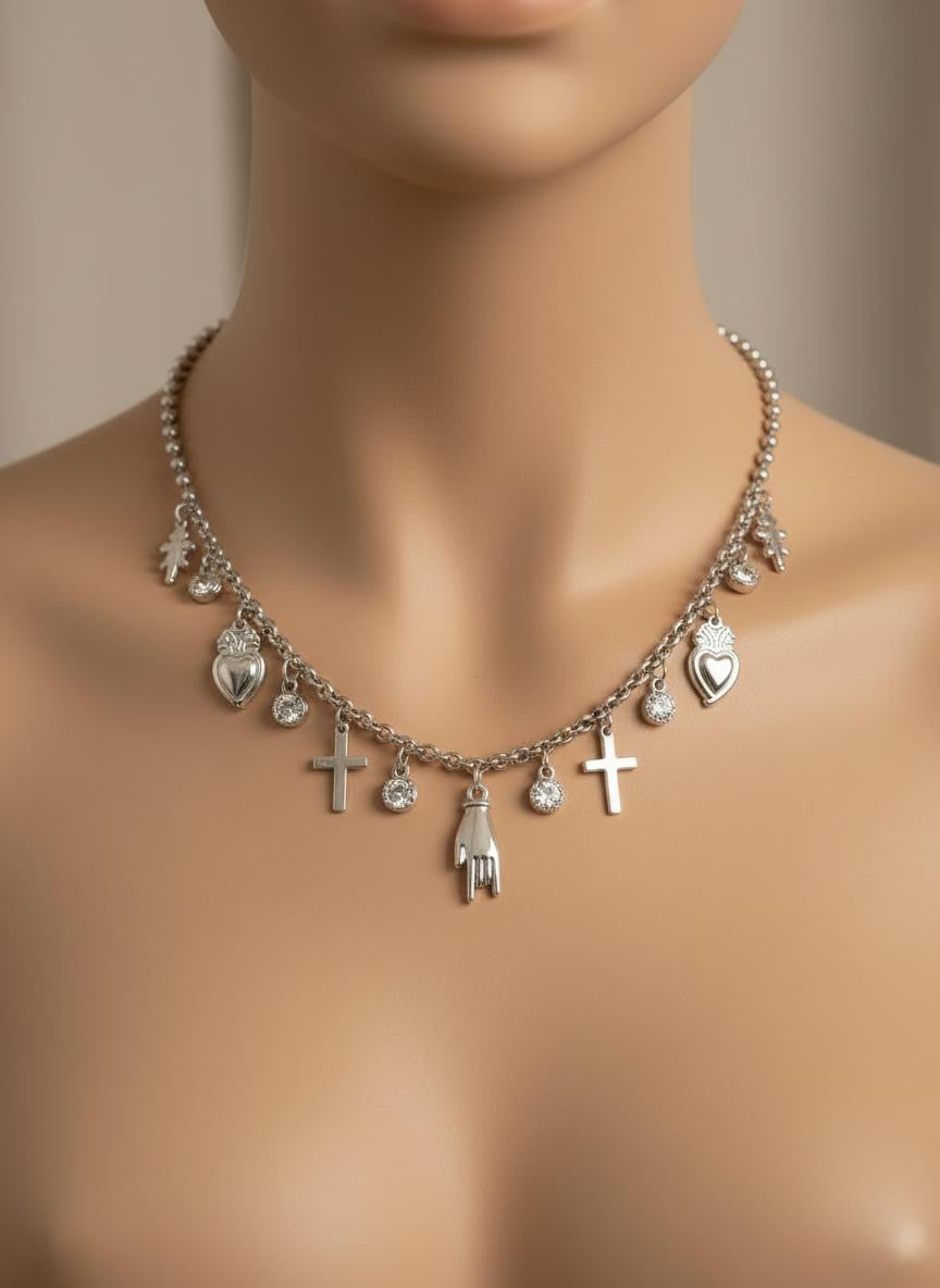 Collana Porta Fortuna Color Argento