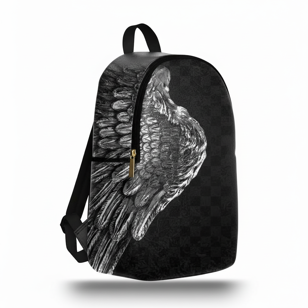 Zaino Ermes Madinbo - Made in Italy - Unisex - Porta computer -  Zaino Scuolta - Zaino Lavoro - Grafica Ala