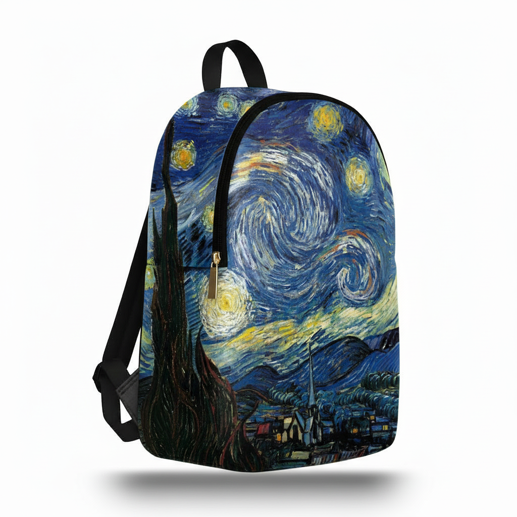 Zaino Ermes Madinbo - Made in Italy - Unisex - Porta computer -  Zaino Scuolta - Zaino Lavoro - Grafica Notte Stellata