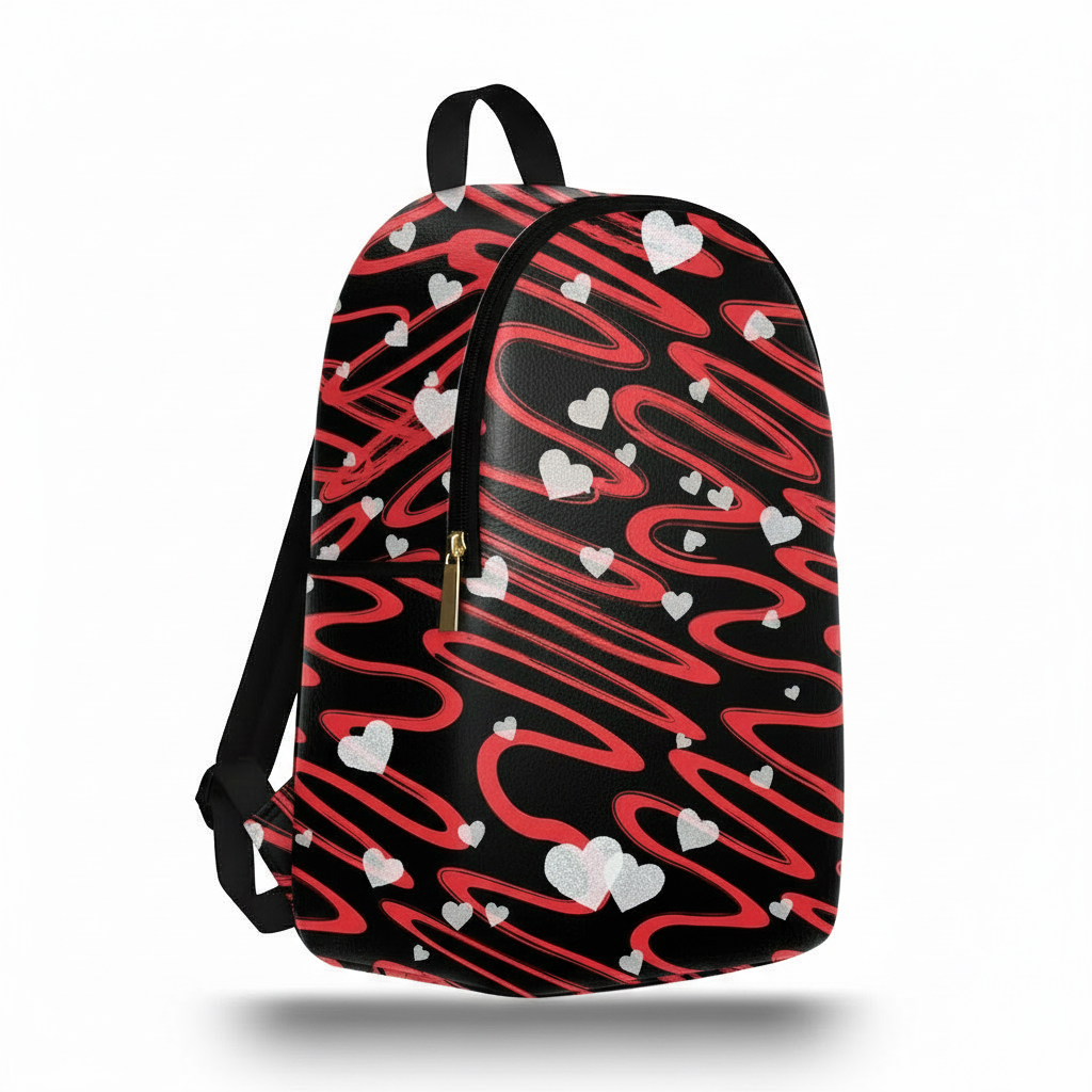 Zaino Ermes Madinbo - Made in Italy - Unisex - Porta computer -  Zaino Scuolta - Zaino Lavoro - Grafica i love you