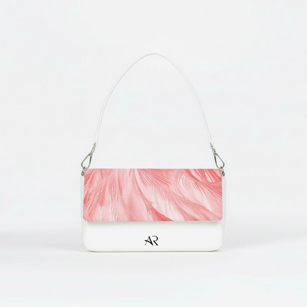 Borsa Infinity  - MADE IN ITALY - VERA PELLE - Piume Rosa