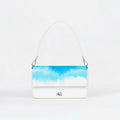Borsa Infinity  - MADE IN ITALY - VERA PELLE - Celeste