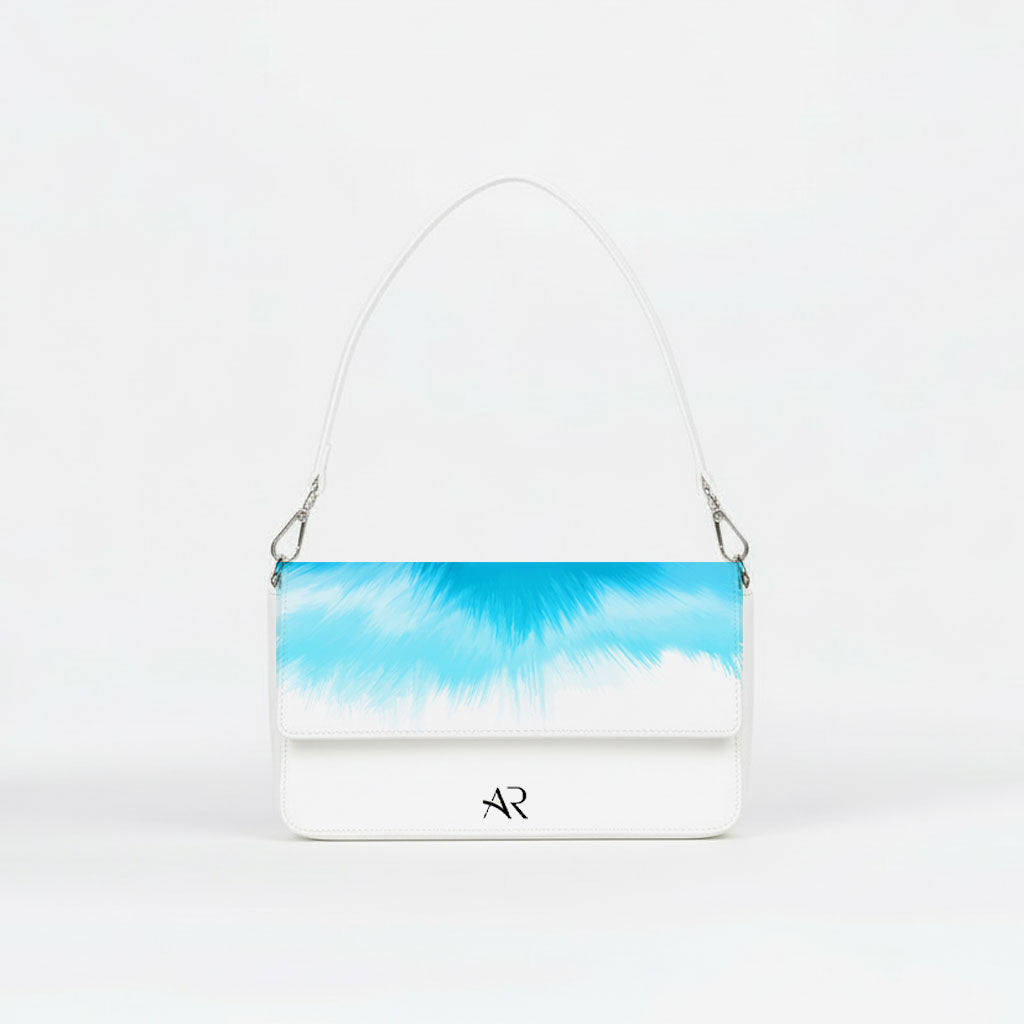 Borsa Infinity  - MADE IN ITALY - VERA PELLE - Celeste