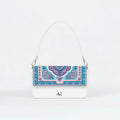 Borsa Infinity  - MADE IN ITALY - VERA PELLE - Blu Bandana