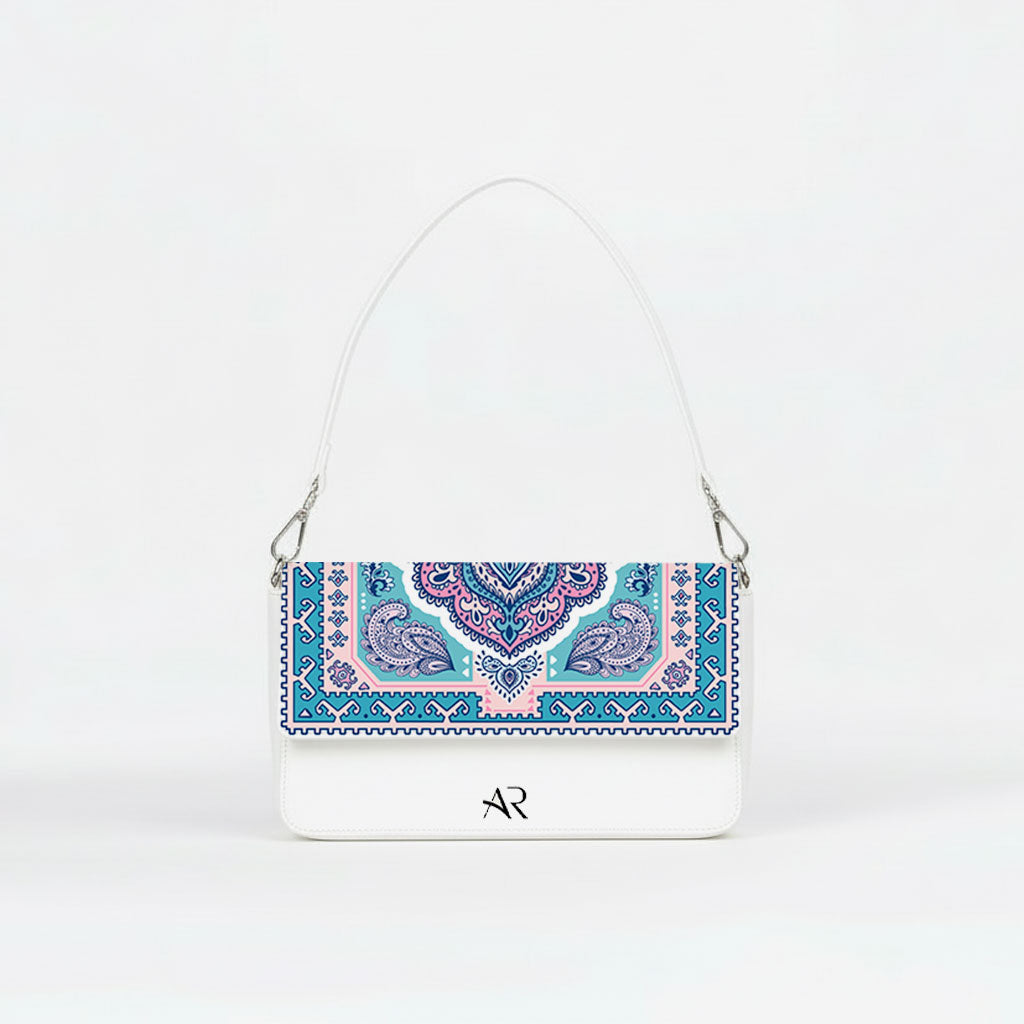 Borsa Infinity  - MADE IN ITALY - VERA PELLE - Blu Bandana