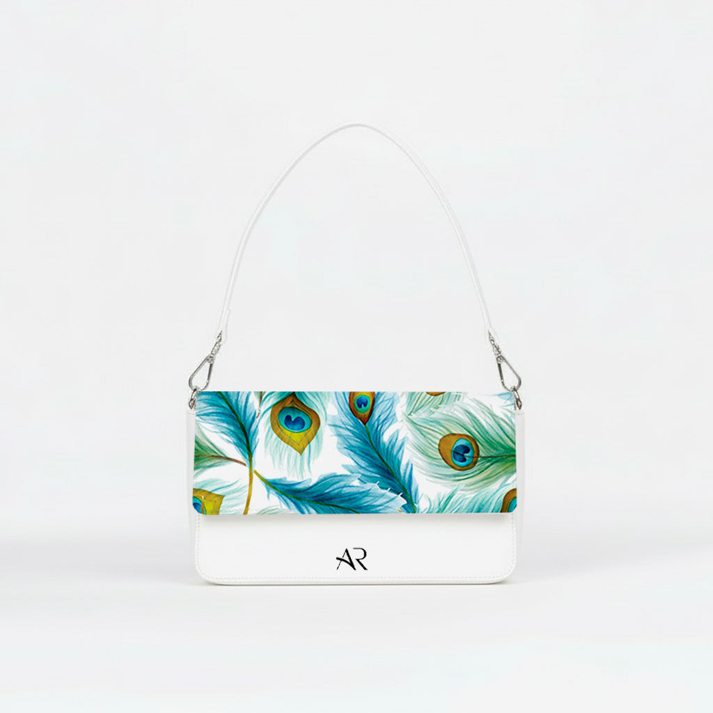 Borsa Infinity  - MADE IN ITALY - VERA PELLE - Piume Multicolor