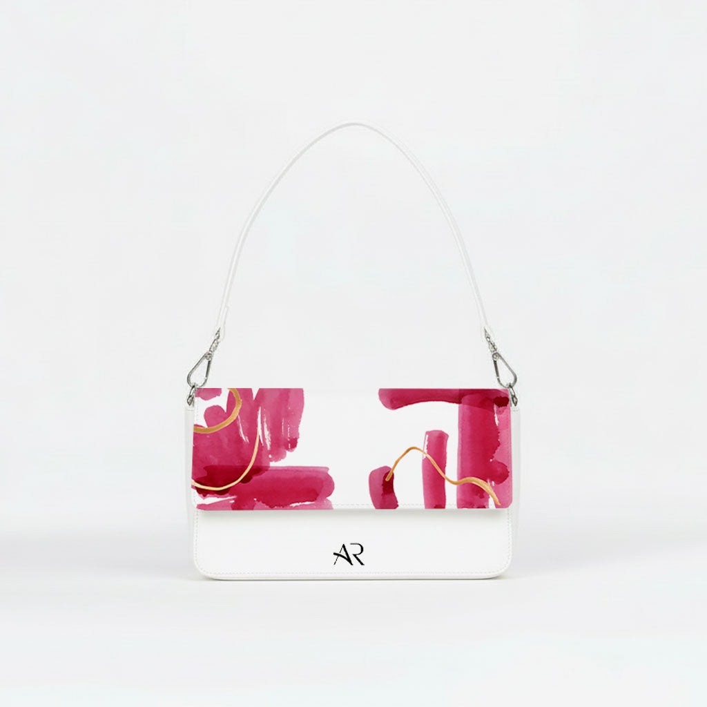Borsa Infinity  - MADE IN ITALY - VERA PELLE - Abstract Red