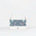 Borsa Infinity  - MADE IN ITALY - VERA PELLE - Blue Maiolic