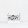 Borsa Infinity  - MADE IN ITALY - VERA PELLE - Black and White Pattern