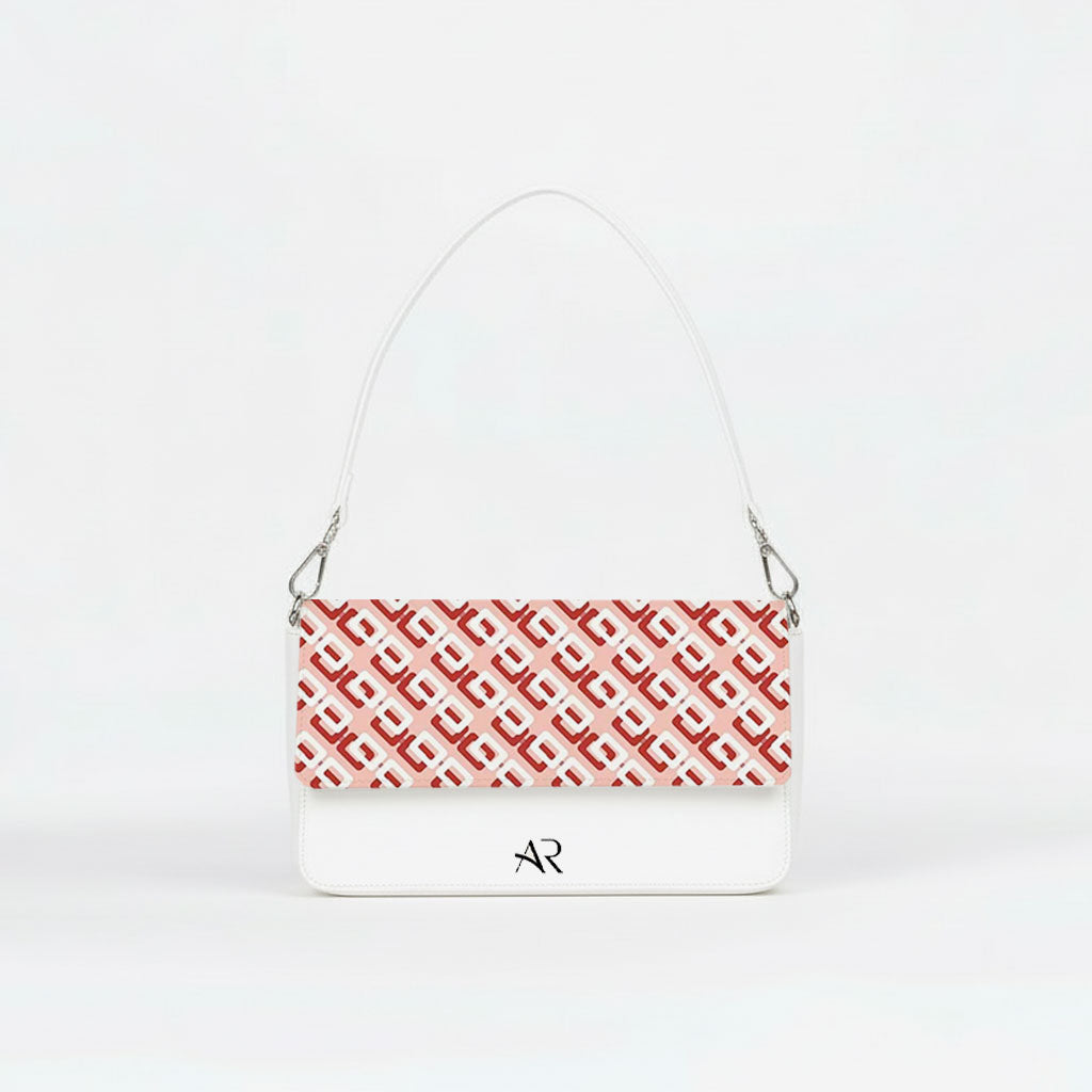 Borsa Infinity  - MADE IN ITALY - VERA PELLE - Geometric Red