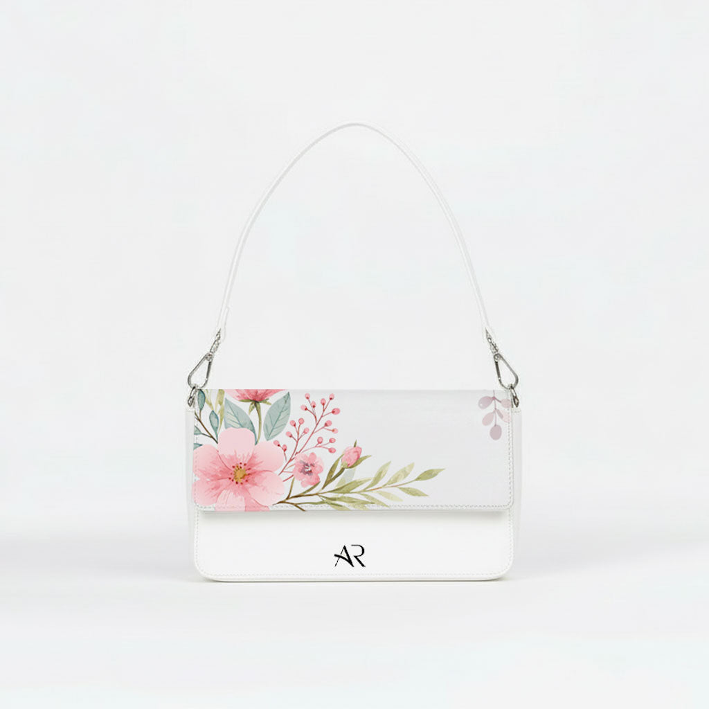 Borsa Infinity  - MADE IN ITALY - VERA PELLE - Pink Flowers