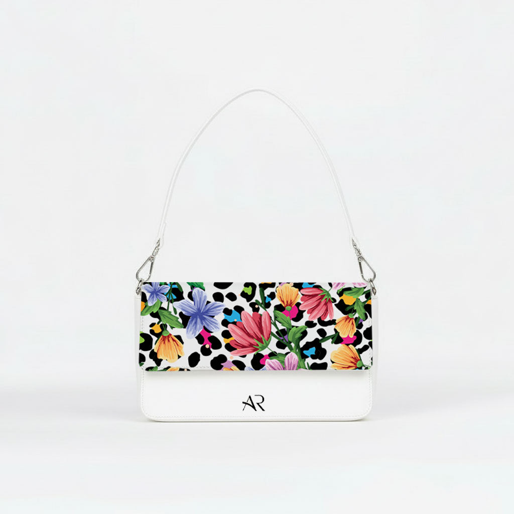 Borsa Infinity  - MADE IN ITALY - VERA PELLE - Flower Leopard