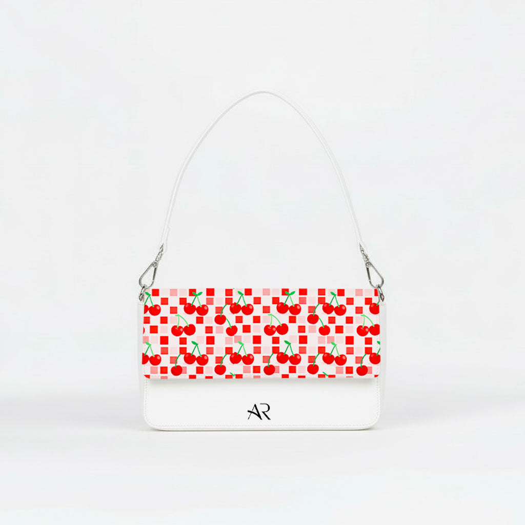 Borsa Infinity - MADE IN ITALY - VERA PELLE - Cherry Cubic