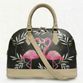 Borsa Alisya Madinbo - Made in Italy - CON GRAFICA FENICOTTERI ROSA