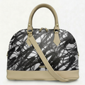 Borsa Alisya Madinbo - Made in Italy - CON GRAFICA SPRAY BIANCA E NERA