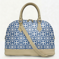 Borsa Alisya Madinbo - Made in Italy - CON GRAFICA MAIOLICHE BLU