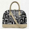 Borsa Alisya Madinbo - Made in Italy - CON GRAFICA STREET BLACK