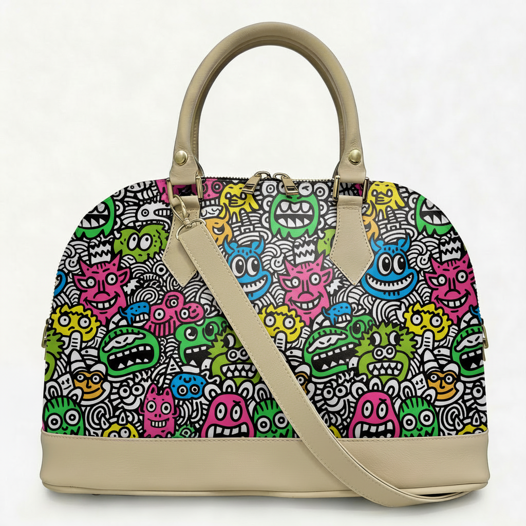 Borsa Alisya Madinbo - Made in Italy - CON GRAFICA GRAFFITI FACE
