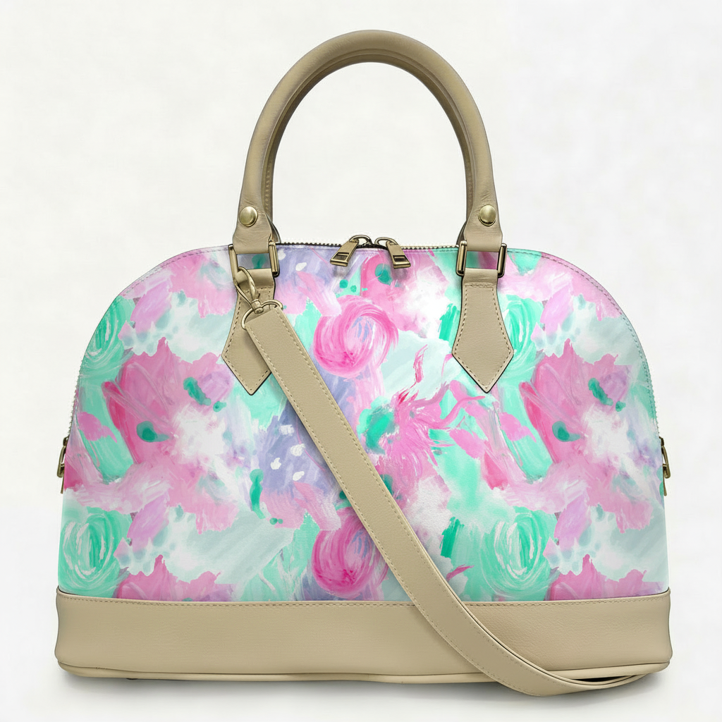 Borsa Alisya Madinbo - Made in Italy - CON GRAFICA ELEGANCE PINK