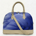 Borsa Alisya Madinbo - Made in Italy - CON GRAFICA PIUME BLU