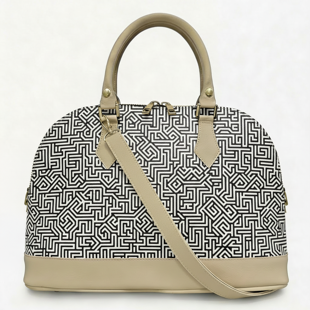 Borsa Alisya Madinbo - Made in Italy - CON GRAFICA LABIRINTO