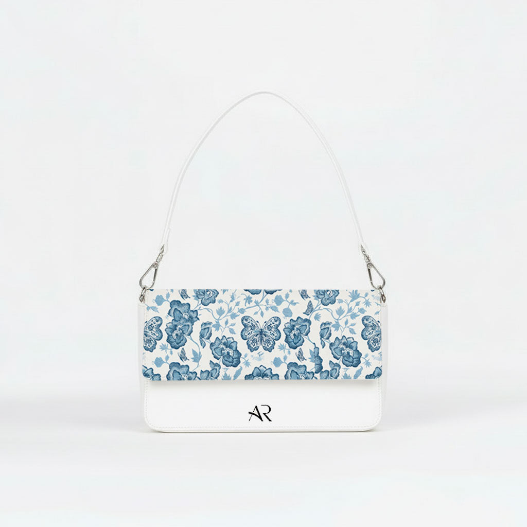 Borsa Infinity  - MADE IN ITALY - VERA PELLE - Blu Butterfly