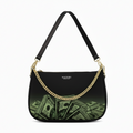 BORSA AQUA MADINBO - MADE IN ITALY - GRAFICA DOLLARI BASE NERA