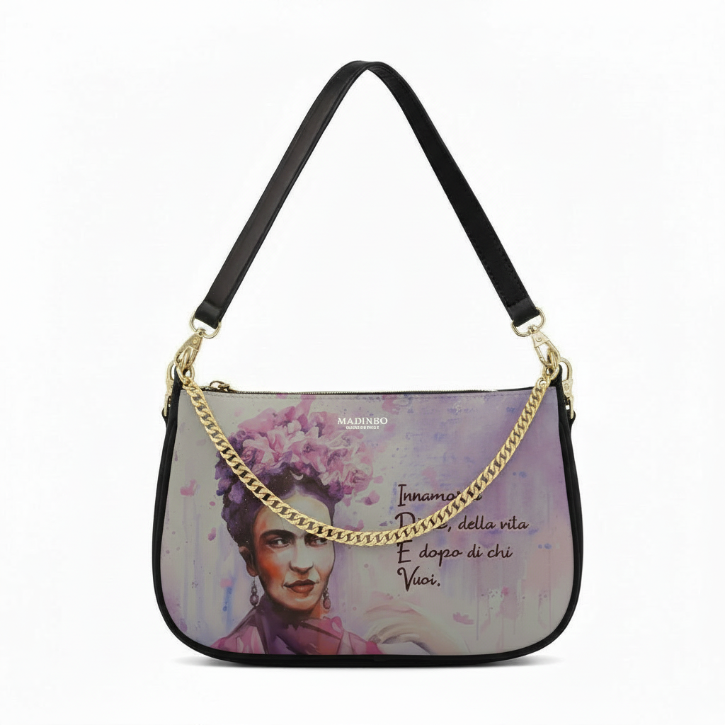 BORSA AQUA MADINBO - MADE IN ITALY - GRAFICA FRIDA INNAMORATI